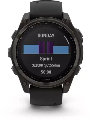 Смарт-часы Garmin fenix 8 47mm Solar Sapphire Carbon grey DLC