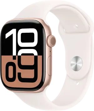 Смарт-часы Apple Watch Series 10 GPS 46mm Rose Gold Aluminium Case with Light Blush Sport Band - M/L (MWWU3QH/A)