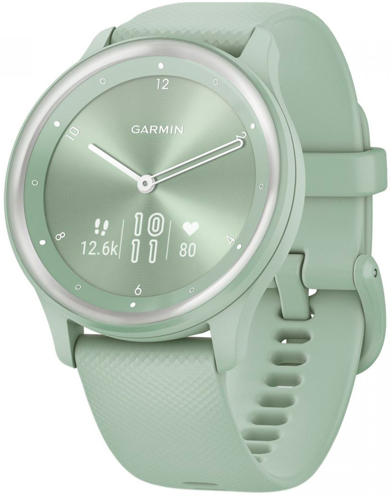 Смарт-часы Garmin vivomove Sport Cool Mint Case and Silicone Band with Silver Accents (010-02566-03)