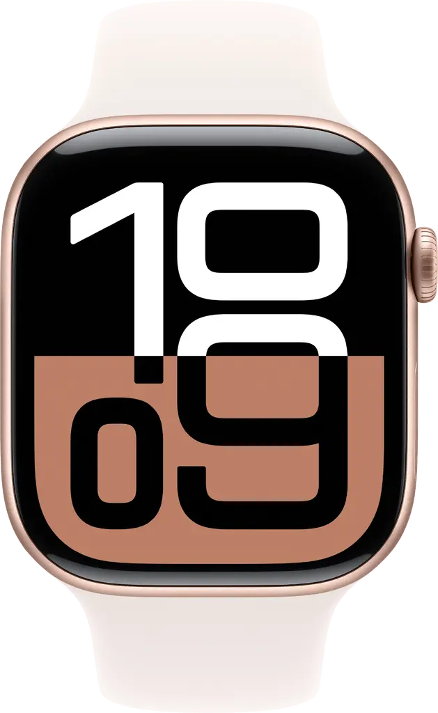 Смарт-часы Apple Watch Series 10 GPS 46mm Rose Gold Aluminium Case with Light Blush Sport Band - M/L (MWWU3QH/A)